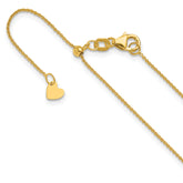 14K Adjustable .7mm Round Cable Chain
